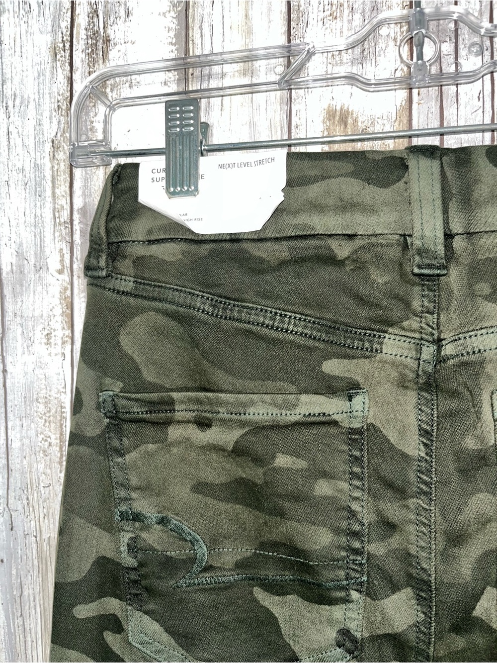 NWT American Eagle Camo Jeggings Next Level Stretch High Rise Skinny Jeans  4 - Picture 7 of 11